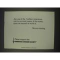 1989 American Cancer Society Ad - Ask one of the 3 million Americans