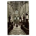 OLD TINTED POSTCARD CHRIST CHURCH CATHEDRAL INT...