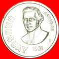 FIRST TYPE: URUGUAY ★ 10 NEW PESOS 1981 ARTIGAS...