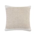 20" X 20" Ivory And Tan 100% Cotton Geometric Z...