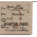 B.T.C. Edmondson Ticket - Waterloo to Hampton C...