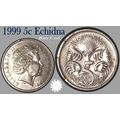 Australia 1999 5c Echidna - "Rim Cud" REVERSE -...