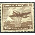 Chile 1950 - SG395 - 20c brown - Plane over mou...