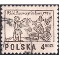 POLAND, Woodcut, Bee-Keeping, brown 1977, 4.50 Zl, #2