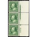 374, Mint NH VF-XF 1¢ PL# & Imprint Strip of 3 ...