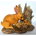 FINE PORCELAIN FIGURINE - RABBIT with her YOUNG...