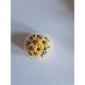 VINTAGE HANDCAST SUNFLOWER SOAPSTONE TRINCKET B...