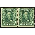 318, Mint Hinged 1¢ GENUINE Coil Pair - PFC Cer...