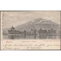 Bahnhof, Quai und Pilatus, Luzern, 1901 - Voege AK