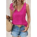 Rose Red Embroidery Patterned Knotted Straps V ...