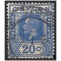 Ceylon 1922 SG350 20c Bright Blue Fine Used . ..