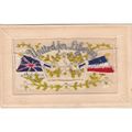 Patriotic Silk Postcard Showing The Flags Of Fr...