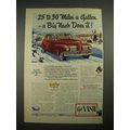 1940 Nash Car Ad - 25 to 30 Miles A Gallon