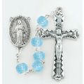 Light Blue Rosary, Candied Shape Acrylic Bead R...