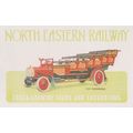 Northern Eastern Railway Fiat Charabanc Cross Country Advertising Rare Postcard