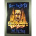 1989 David Mann Illustration - Burn Jerks Not the Flag