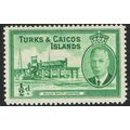Turks & Caicos 1950 Definitive Issue ½d Green S...
