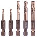 Nordwolf 5-Piece M35 Cobalt Stubby Drill Bit Se...