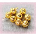 25 Pieces Gold Plated Filigree Bead Spacer 10 m...