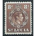 St Lucia 1946 SG134c 8d Brown Mounted Mint ....