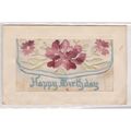 Patriotic Silk Postcard Showing A Large Flower ...