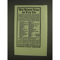 1903 Montgomery-Ward Department Store Ad - Try Us