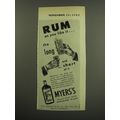 1949 Myers's Rum Ad - Rum as you like it.. the ...