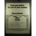 1971 United States Air Force Ad - Find yourself in the job of your choice