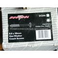 Coach screws 8.0 x 50mm Hex washer Golden Zinc ...