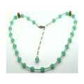 Green Opal Glass Beaded Choker Necklace