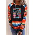 Multicolor Faith Western Serape Striped Patchwo...