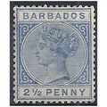 Barbados 1882 SG93 2 1/2d Ultramarine Mounted M...