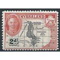Nyasaland 1945 SG147 2d Black & Scarlet Mounted...