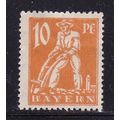 GERMANY BAVARIA OVERPRINTED 1920 10pf VALUE MIN...