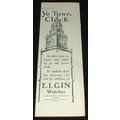 1903 Elgin Watch Ad, Ye Town Clock NICE!!!