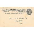Canada #P14 Postal Card USED 1897, Flag cancel ...