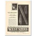 WEST STEEL CASTING COMPANY 1931 Cum-Loy tough d...
