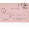 Netherlands 1895 C.L.van Dijk Leeuwarden to Ams...