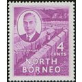 North Borneo 1950 4c bright purple SG 359 unused