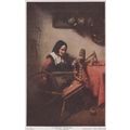 A Woman Spinning Wheel Embroidery Sewing Maes O...