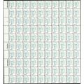Richard Russell Sheet of One Hundred 10 Cent Po...