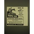 1961 Madison Square Garden National Horse Show Advertisement