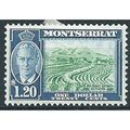 Montserrat 1951 SG133 $1.20c Yellow-Green & Blu...