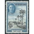 Nyasaland 1945 SG148 3d Black & Light Blue Moun...