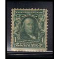 300 1c Benjamin Franklin Fine MHH KA7283