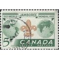 CANADA, World Scout Jamboree, green 1955, 5c, #2