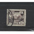 Burma.O120 4a Elephant hauling log (Brown).Fine...