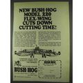 1978 Bush Hog Model 220 Ad - Flex-Wing