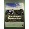 1989 Honda Transalp Motorcycle Ad - European Tour