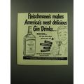 1949 Fleischmann's Gin Ad - Fleischmann's makes...